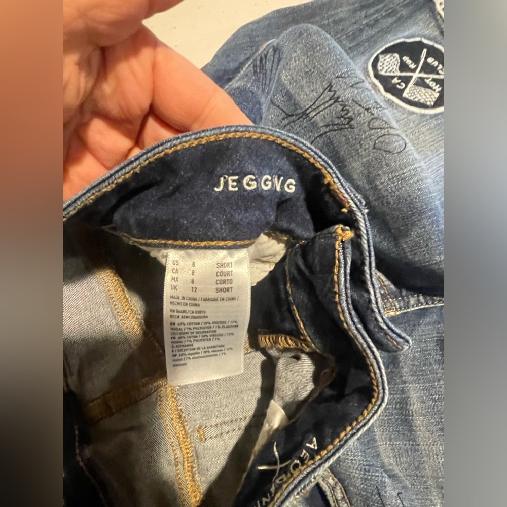 American Eagle Jegging Patchwork Distressed Desig… - image 6